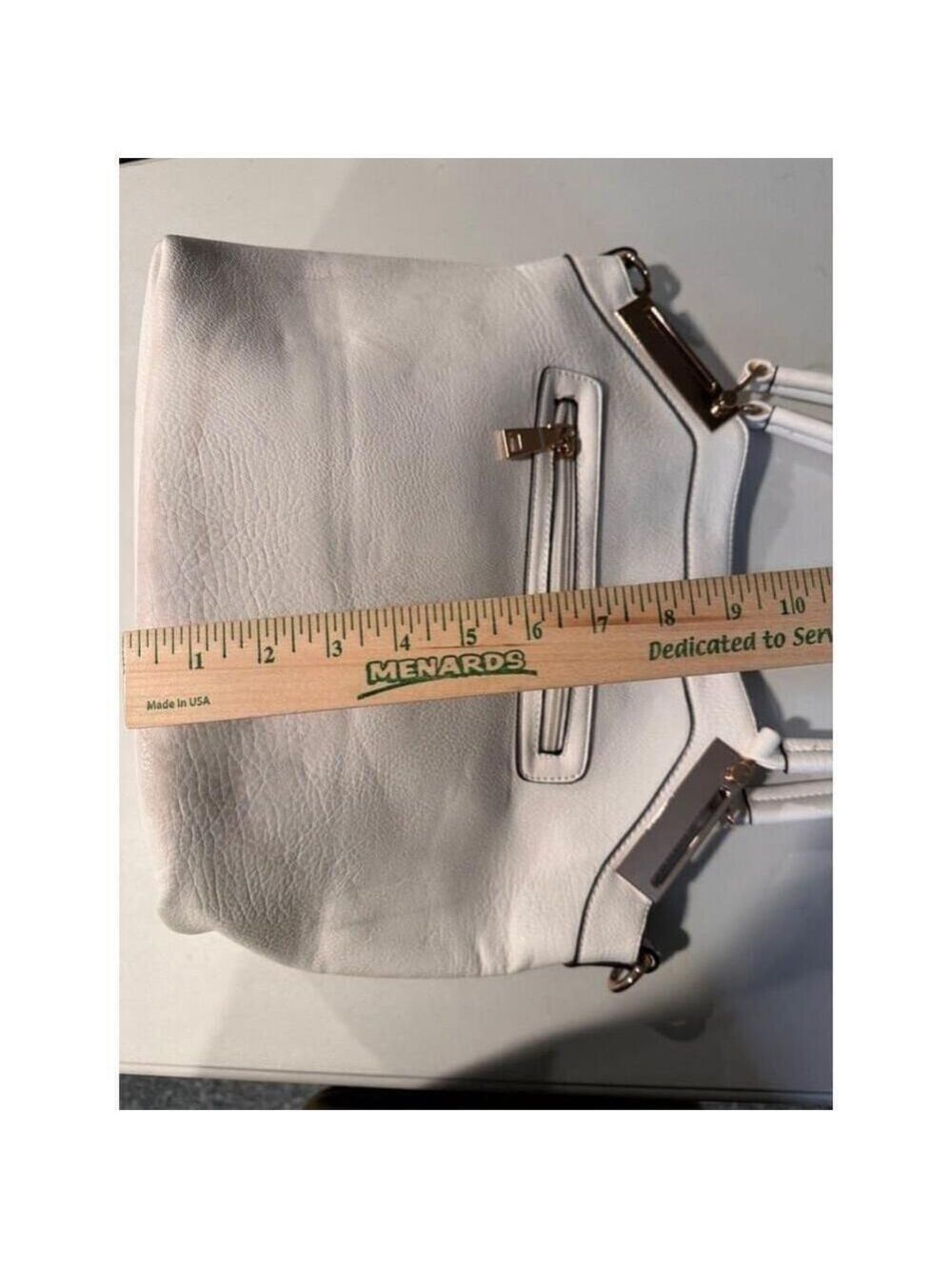 Black Rivet White Handbag Snap Closure - Picture 9 of 10
